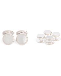 Deakin & Francis - Sterling And Mother-Of-Pearl Round Cufflinks - Lyst