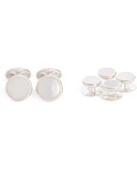 Deakin & Francis - Sterling And Mother-Of-Pearl Round Cufflinks - Lyst