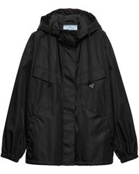Prada - Re Nylon Logo-Embellished Woven Jacket - Lyst