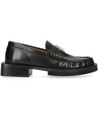 Ganni - Rhinestone-embellished Block-heel Leather Loafers - Lyst