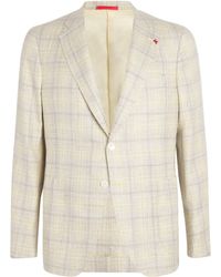 Isaia - Wool-Silk-Linen Capri Blazer - Lyst