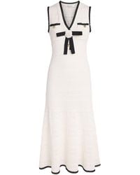 Self-Portrait - Knitted Pointelle Midi Dress - Lyst