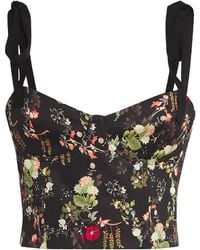 Alice + Olivia - Floral Helene Bustier Top - Lyst