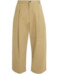 Studio Nicholson - Cotton Pleated Sorte Trousers - Lyst