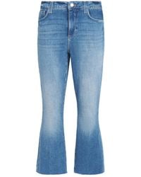 L'Agence - Cropped Kendra Flared Jeans - Lyst