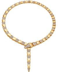 BVLGARI - And Diamond Serpenti Scaglie Necklace - Lyst