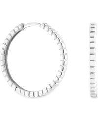 Astrid & Miyu - Ridged Hoop Earrings - Lyst