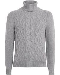 Isaia - Cashmere Cable-Knit Rollneck Sweater - Lyst