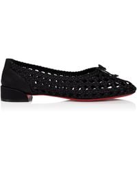 Christian Louboutin - Sweetie Jane Silk Woven Ballet Flats - Lyst