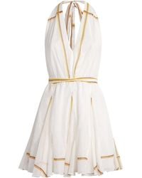 Maje - Cotton Halterneck Mini Dress - Lyst