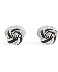 Deakin & Francis - Sterling And Enamel Knot Cufflinks - Lyst