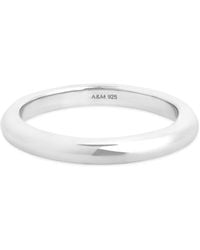 Astrid & Miyu - Rhodium-Plated Essential Stacking Ring - Lyst