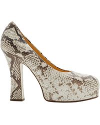 Burberry - Snakeskin-embossed Leather Arch Pumps 130 - Lyst