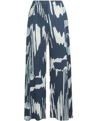 Pleats Please Issey Miyake - Pleated Refraction Wide-Leg Trousers - Lyst