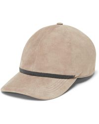 Brunello Cucinelli - Suede Baseball Cap - Lyst