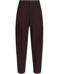 Dolce & Gabbana - Stretch-Virgin Wool Pleated Trousers - Lyst