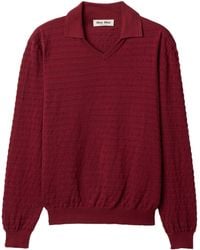 Miu Miu - Cotton Piqué Polo Sweater - Lyst