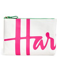 Harrods - Medium Cotton Logo Pouch - Lyst