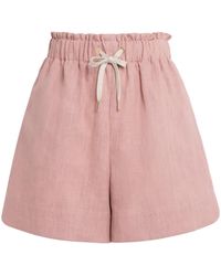 Eleventy - Linen Drawstring Shorts - Lyst