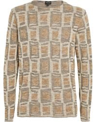 Giorgio Armani - Linen-wool Blend Sweater - Lyst