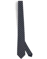 Emporio Armani - Silk Woven Double-stripe Tie - Lyst