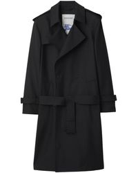 Burberry - Silk-blend Long Trench Coat - Lyst