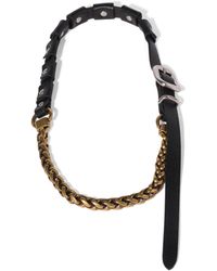 Miu Miu - Leather Studded Necklace - Lyst