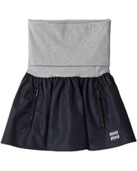 Miu Miu - Technical Layered Mini Skirt - Lyst