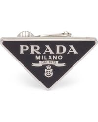 Prada - Triangle Single Clip Earring - Lyst