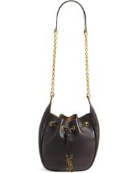 Saint Laurent - Leather Cassandre Bucket Bag - Lyst
