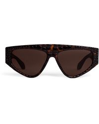 Alaïa - Acetate Aviator Mask Sunglasses - Lyst