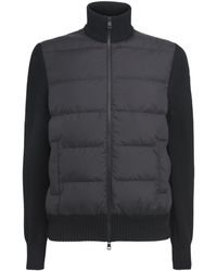 Moncler - Down Hybrid Cardigan - Lyst