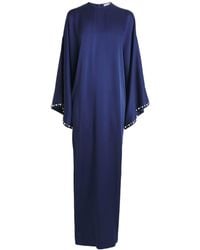 Stella McCartney - Satin Faux Pearl-Detail Maxi Dress - Lyst
