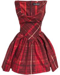 Vivienne Westwood - Satin Tartan Sunday Mini Dress - Lyst