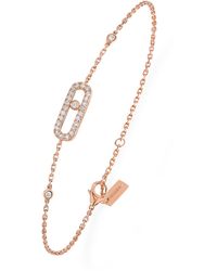 Messika - Pink Gold And Diamond Move Uno Bracelet - Lyst