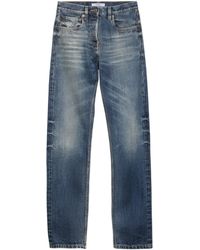 Prada - Low-Rise Tapered Jeans - Lyst