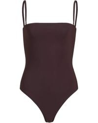 Alaïa - Detachable Strap Bustier Swimsuit - Lyst