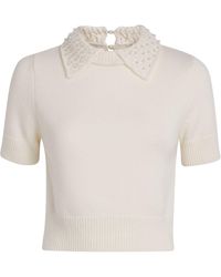Claudie Pierlot - Wool-Cashmere Embellished Sweater - Lyst