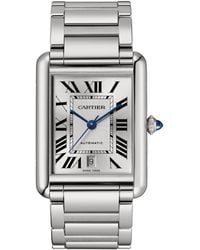 Cartier - Extra-Large Steel Tank Must Watch - Lyst