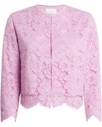 Patou - Cotton-Blend Lace Collarless Jacket - Lyst