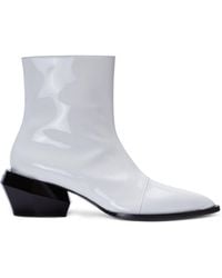Balmain - Patent Leather Billy Ankle Boots - Lyst