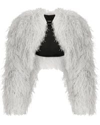 Dolce & Gabbana - Kim Dolce&Gabbana Ostrich Feather Bolero Jacket - Lyst