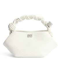 Ganni - Mini Ostrich-Effect Bou Shoulder Bag - Lyst