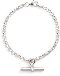Tilly Sveaas - Sterling T-Bar Belcher Chain Bracelet - Lyst