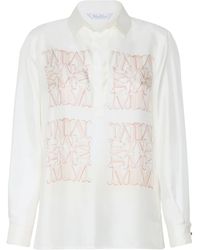 Max Mara - Silk Monogram Shirt - Lyst