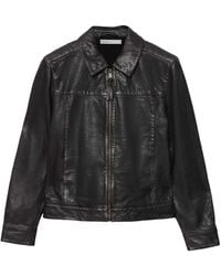AllSaints - Oakland Leather Jacket - Lyst