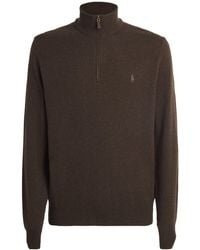 Polo Ralph Lauren - Wool Polo Pony Quarter-Zip Sweater - Lyst