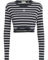 Sandro - Cotton Stripe Crop Top - Lyst