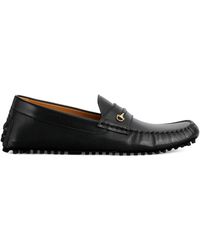 Gucci - Leather Horsebit Driver Loafers - Lyst