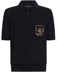 Dolce & Gabbana - Virgin Wool Polo Shirt - Lyst